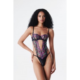 Penti Glorie Floral Siyah Bodysuit - Privee Koleksiyonu (1 Alana 1 Hediye)